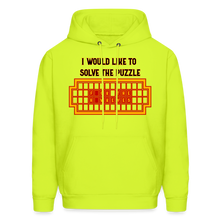 Load image into Gallery viewer, I would like to solve the puzzle Cyclones Hoodie - safety green

