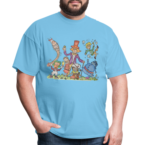 Alice In Wonderland Cartoon - aquatic blue