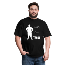 Load image into Gallery viewer, Let&#39;s Get Tacos Tee White Image (Up to 6xl) - black
