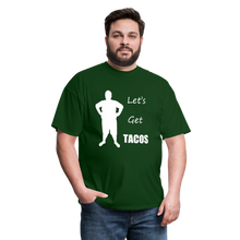 Load image into Gallery viewer, Let&#39;s Get Tacos Tee White Image (Up to 6xl) - forest green
