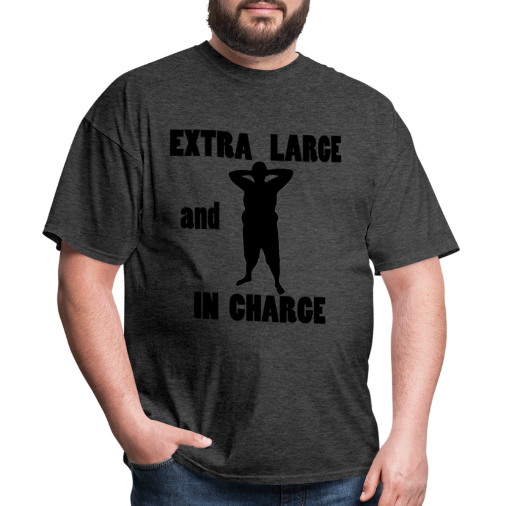Large and In Charge Tee (Up to 6XL) - heather black