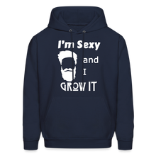 Load image into Gallery viewer, Grow It Hoodie White Image (Up to 5xl) - navy

