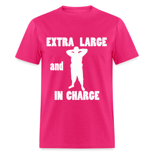 Large and In Charge Tee White Image (Up to 6xl) - fuchsia