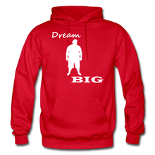 Load image into Gallery viewer, Dream Big Hoodie - White Image - red
