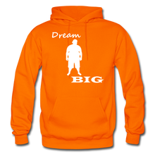 Load image into Gallery viewer, Dream Big Hoodie - White Image - orange
