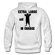 Load image into Gallery viewer, Extra Large and In Charge Hoodie Black Image - light heather gray
