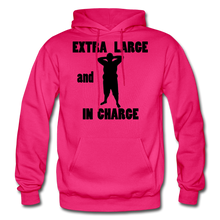 Load image into Gallery viewer, Extra Large and In Charge Hoodie Black Image - fuchsia
