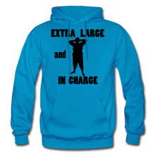 Load image into Gallery viewer, Extra Large and In Charge Hoodie Black Image - turquoise
