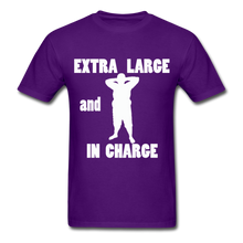 Load image into Gallery viewer, Large and In Charge Tee White Image (Up to 6xl) - purple
