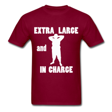 Load image into Gallery viewer, Large and In Charge Tee White Image (Up to 6xl) - burgundy
