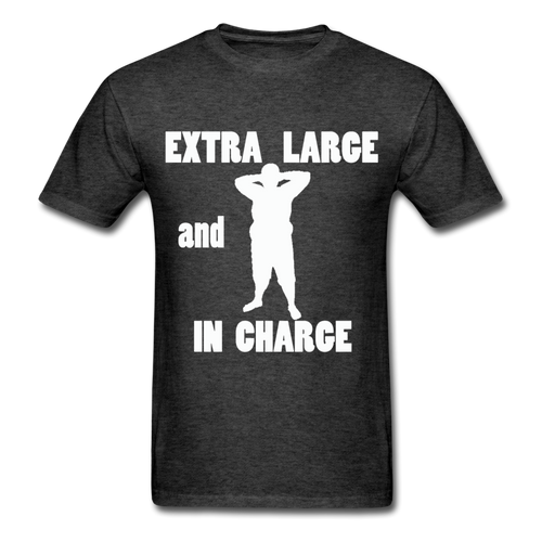 Large and In Charge Tee White Image (Up to 6xl) - heather black