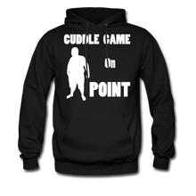 Load image into Gallery viewer, Cuddle Game Hoodie White Image (Up to 5xl) - black
