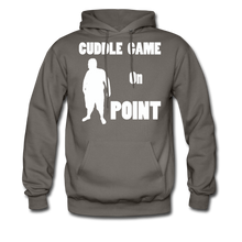 Load image into Gallery viewer, Cuddle Game Hoodie White Image (Up to 5xl) - asphalt gray
