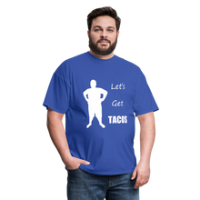 Load image into Gallery viewer, Let&#39;s Get Tacos Tee White Image (Up to 6xl) - royal blue
