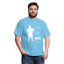 Load image into Gallery viewer, Let&#39;s Get Tacos Tee White Image (Up to 6xl) - aquatic blue
