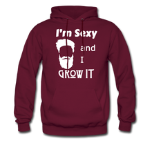 Load image into Gallery viewer, Grow It Hoodie White Image (Up to 5xl) - burgundy
