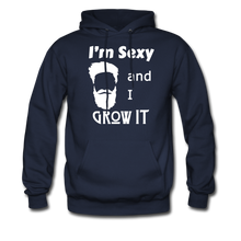 Load image into Gallery viewer, Grow It Hoodie White Image (Up to 5xl) - navy
