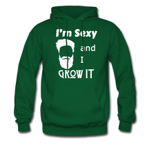 Load image into Gallery viewer, Grow It Hoodie White Image (Up to 5xl) - forest green
