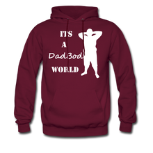 Load image into Gallery viewer, Dadbod World Hoodie (Up to 5xl) - burgundy
