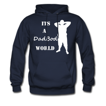 Load image into Gallery viewer, Dadbod World Hoodie (Up to 5xl) - navy
