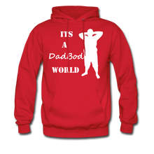 Load image into Gallery viewer, Dadbod World Hoodie (Up to 5xl) - red
