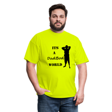 Load image into Gallery viewer, DadBod World Tee (Up to 6xl) - safety green
