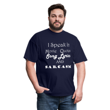 Load image into Gallery viewer, I Speak Tee (Up to 6xl) - navy
