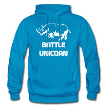 Load image into Gallery viewer, Battle Unicorn Hoodie (up to 5xl) - turquoise

